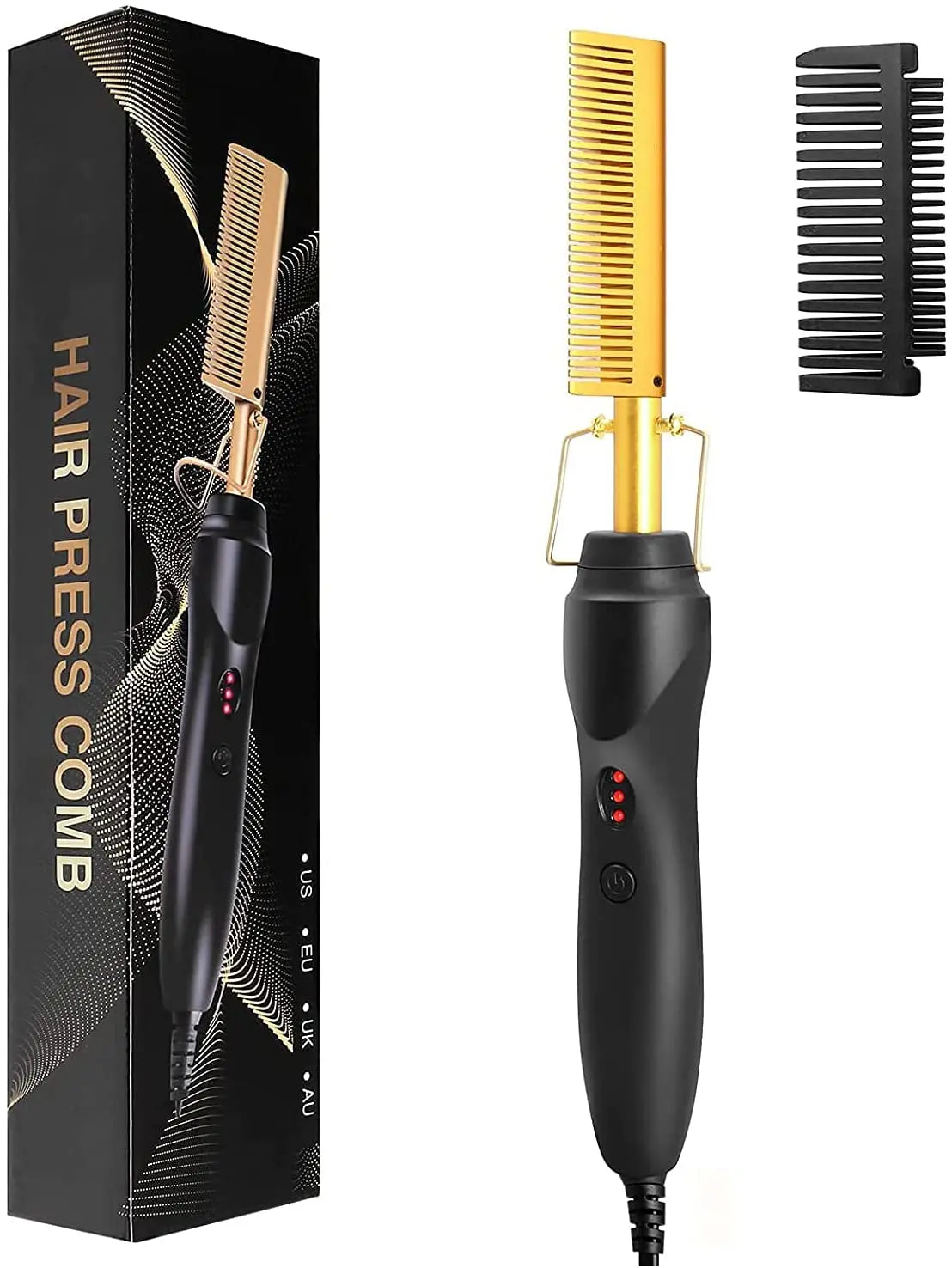 Stilvion | Elektrischer Bart- & Haarstyler | 2-in-1 Funktion & Anti-Scald-Technologie | Für gepflegtes Styling zuhause & unterwegs