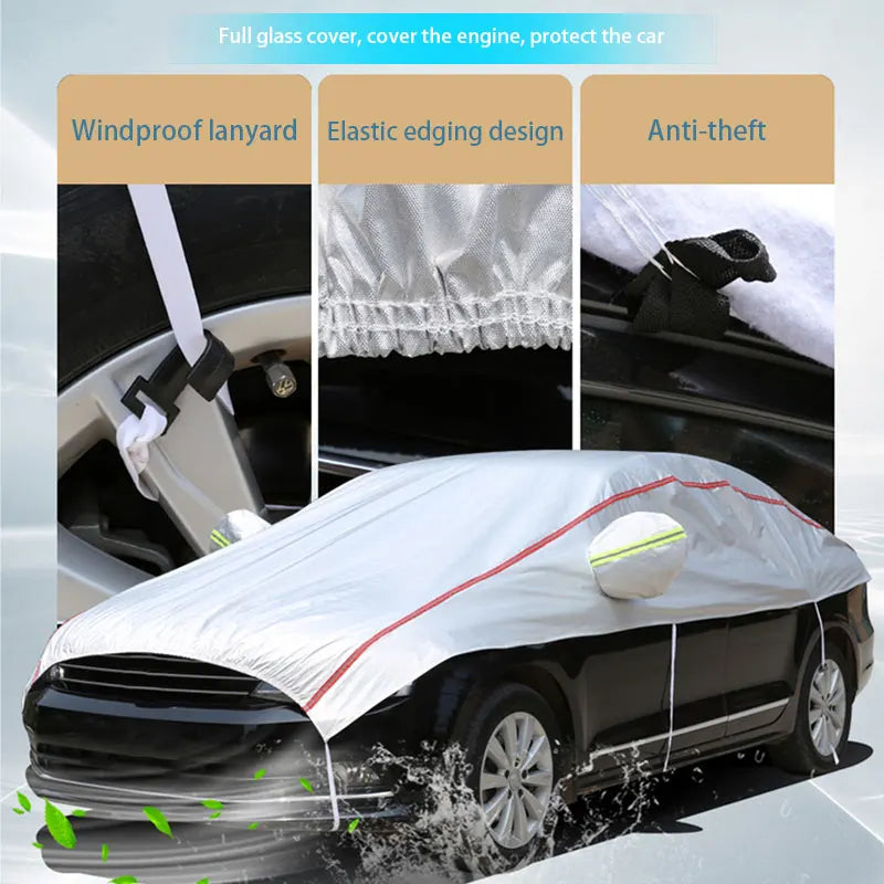 Velvora StormShield | Autoabdeckung Ganzjahres | UV- & Regenschutz | Für SUV & Limousine