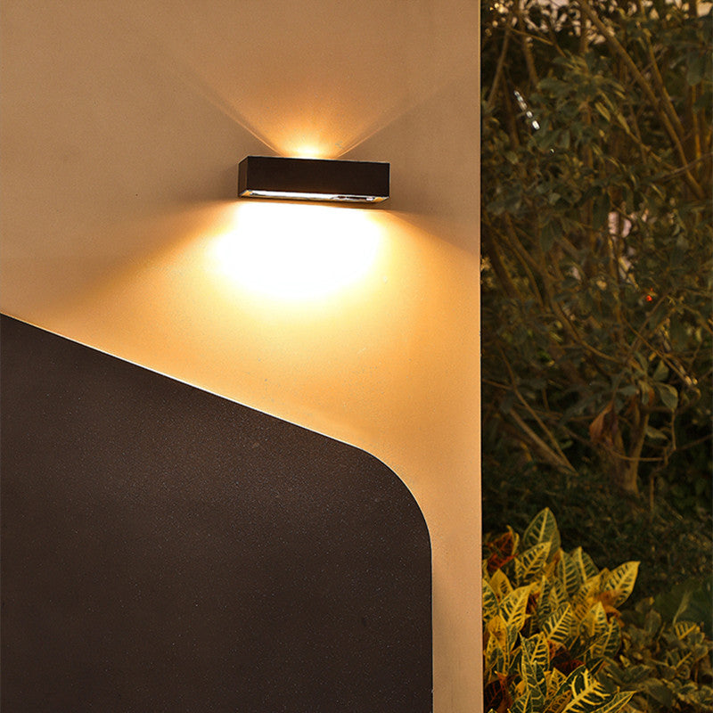 Veluna Beam Außenleuchte | Up-&-Down LED | Solarbetrieben & Wetterfest | Automatischer Sensor | Modernes Design