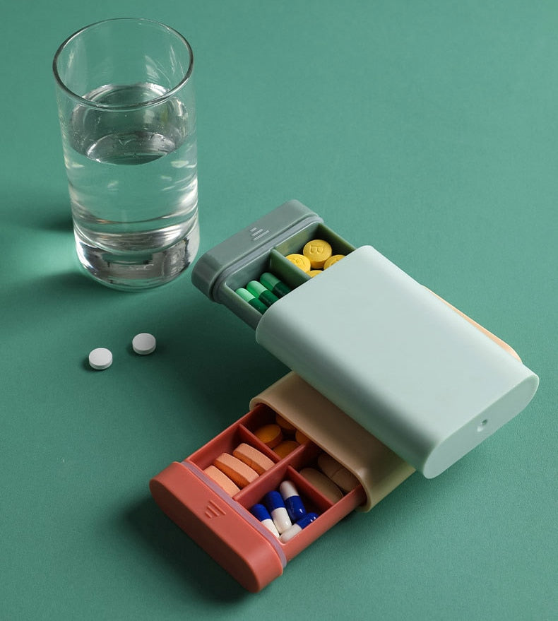 Medimix Pillbox | Kompakte Tablettenbox | Flexibel Einteilbar | Ideal für Unterwegs | Stilvolle Organisation