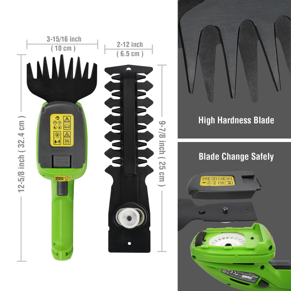 EcoTrim Pro | Akku-Strauch- und Grasschere | Leicht & Einhändig | Ideal für Gartenpflege & Präzises Schneiden