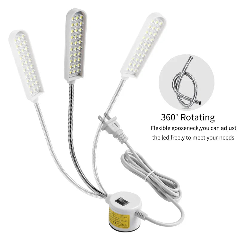 BrightFlex LED-Arbeitsleuchte | Magnetischer Standfuß | Flexibler Schwanenhals | Präzisionsbeleuchtung für Werkstatt & Nähmaschinen