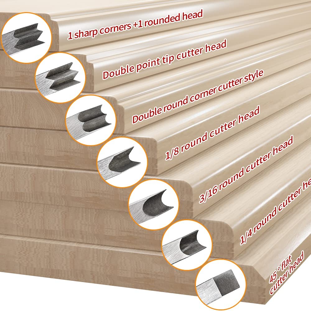 WoodShaper - Holzbearbeitungswerkzeug mit 7 Eckenstilen mit Backer