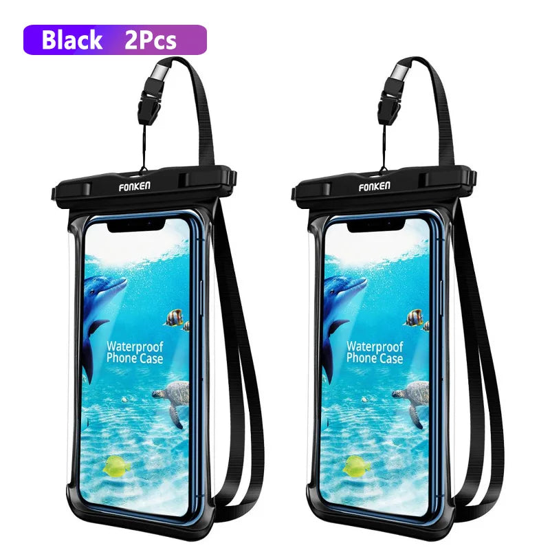 AquaSafe Handyhülle | 100 % Wasserdicht | Touchfähig & Staubdicht | Mit Trageband
