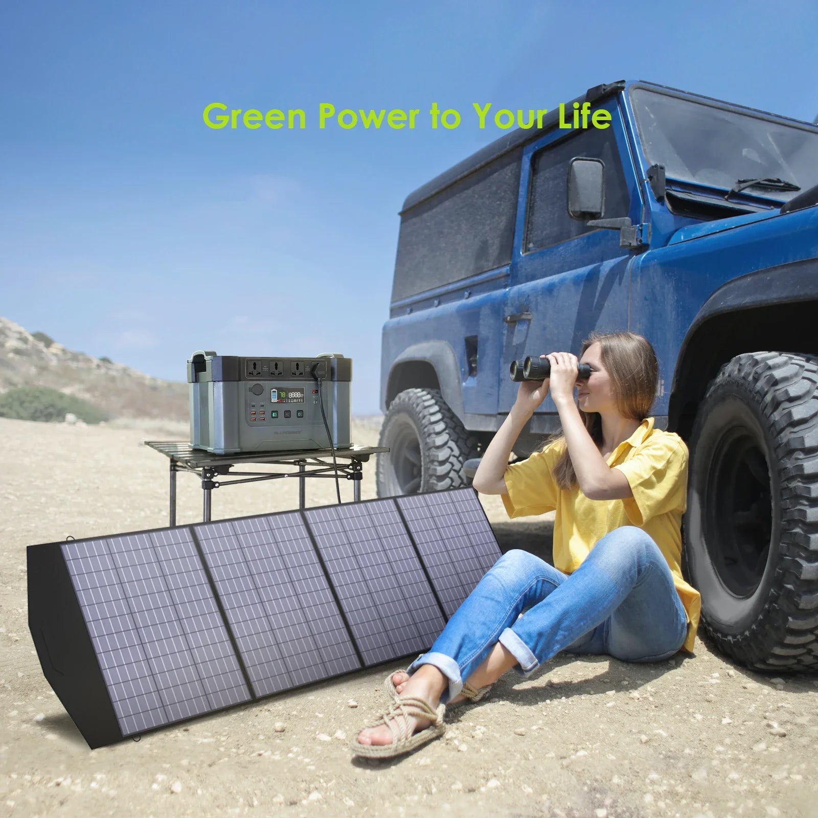 SolarPeak | Faltbares Solarpanel 100W | Tragbar & Wetterfest | Für Camping & Outdoor