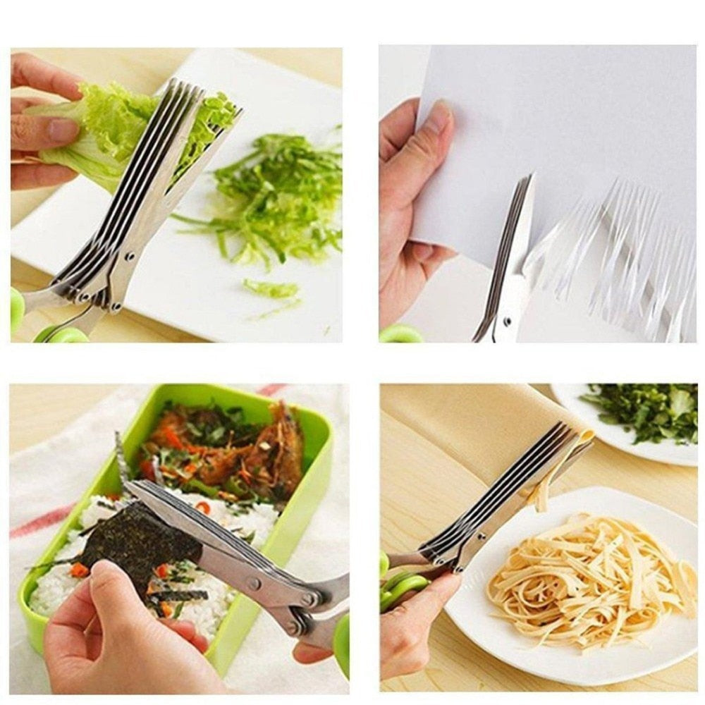 1+1 GRATIS | X-Cut - 5 Klingen Küche Salatschere [Letzter Tag Rabatt]