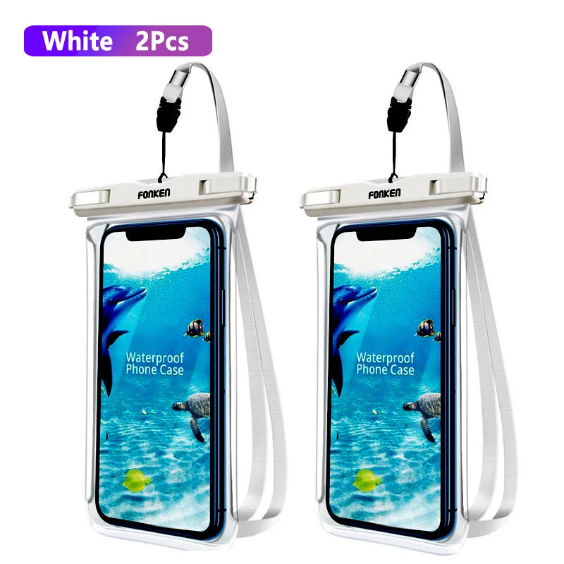 AquaSafe Handyhülle | 100 % Wasserdicht | Touchfähig & Staubdicht | Mit Trageband