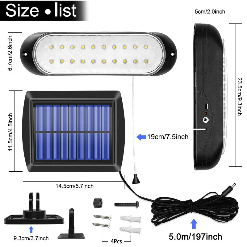 Solaria | Solarleuchte mit Zugschalter | 20 LEDs | Flexibel & Wasserdicht | Für Garten & Outdoor