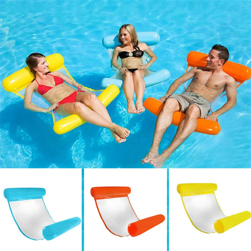 Lunavia Wasserhängematte | Schwimmliege mit Netz | Faltbar & Aufblasbar | Für Pool & Meer