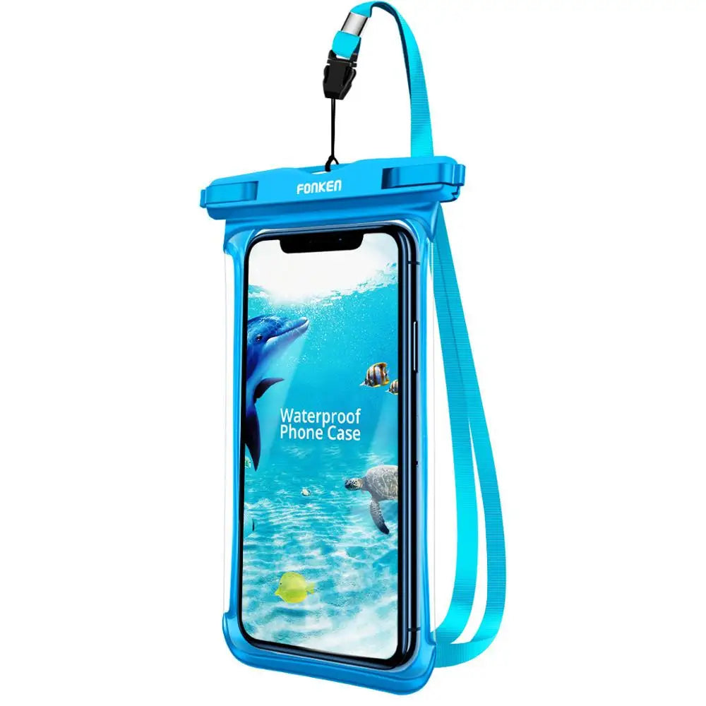 AquaSafe Handyhülle | 100 % Wasserdicht | Touchfähig & Staubdicht | Mit Trageband