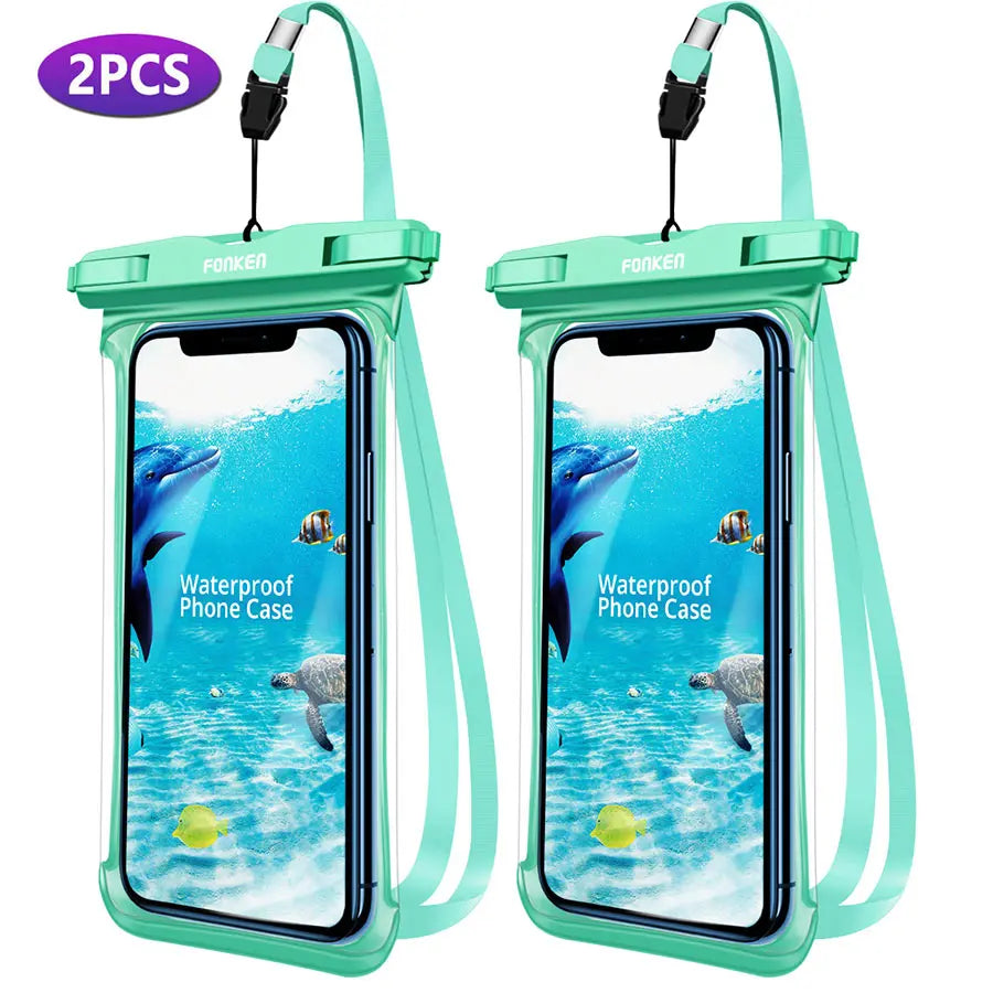 AquaSafe Handyhülle | 100 % Wasserdicht | Touchfähig & Staubdicht | Mit Trageband