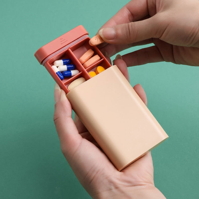 Medimix Pillbox | Kompakte Tablettenbox | Flexibel Einteilbar | Ideal für Unterwegs | Stilvolle Organisation