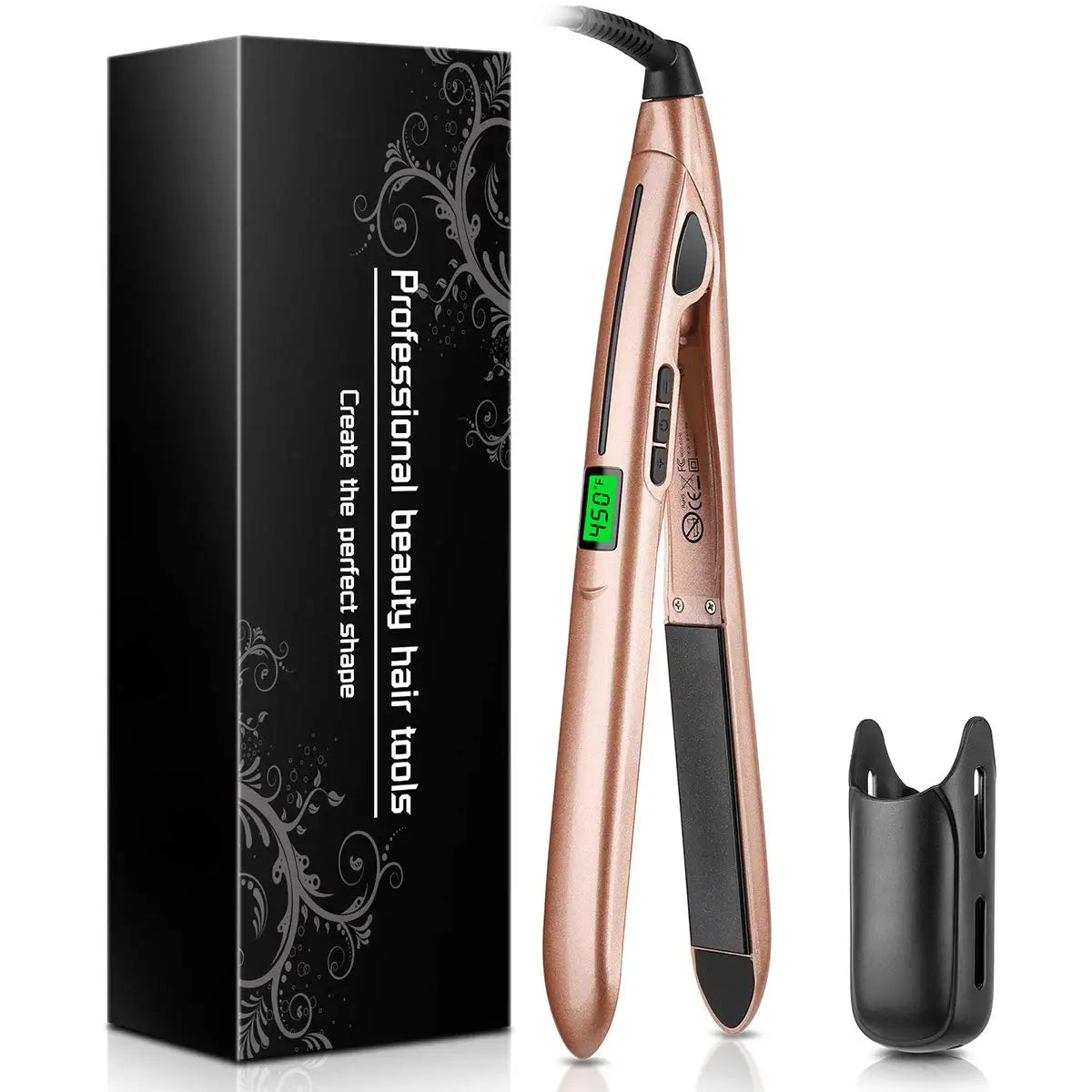 Silkora DuoStyle | 2-in-1 Glätteisen & Wellenstyler | Keramik-Turmalin & LCD-Display | Für Glattes & Gewelltes Haar