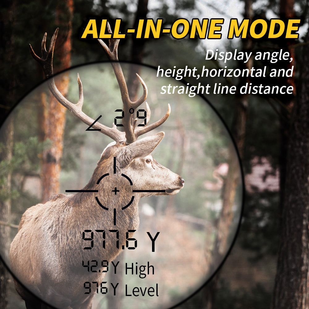 HawkSight | Laser-Entfernungsmesser bis 1000 m | USB-aufladbar, stoßfest & camouflagedesign | Für Jagd, Sport, Outdoor & Naturbeobachtung