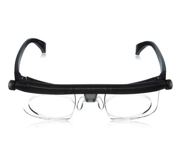 FlexView 3D | Einstellbare Lesebrille | Für Nah- & Fernsicht | Transparent-Schwarz