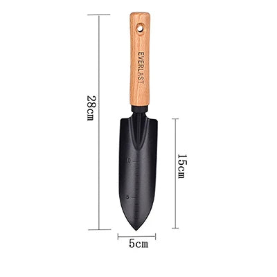 GardenPro | Gartenschaufel aus Carbonstahl | Ergonomischer Holzgriff | Ideal für Pflanzarbeiten & Blumenpflege