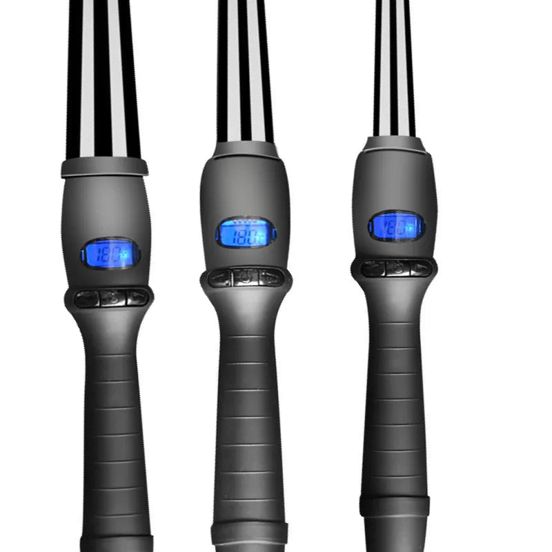 Curvella Pro Lockenstyler | Konischer Keramik-Lockenstab für Wellen & Volumen | Temperaturregelung & LED-Anzeige