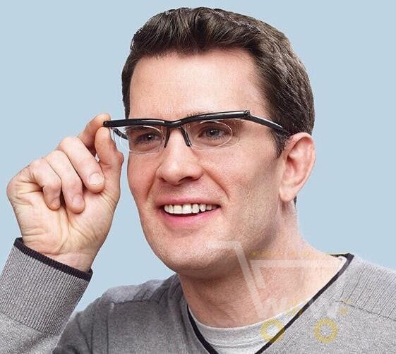 FlexView 3D | Einstellbare Lesebrille | Für Nah- & Fernsicht | Transparent-Schwarz