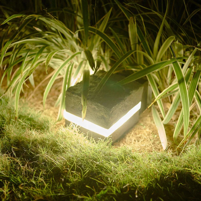 Granilux | LED-Stehleuchte in Steinoptik | Wetterfest, langlebig & wählbare Lichtfarben | Garten, Wege & Terrassen