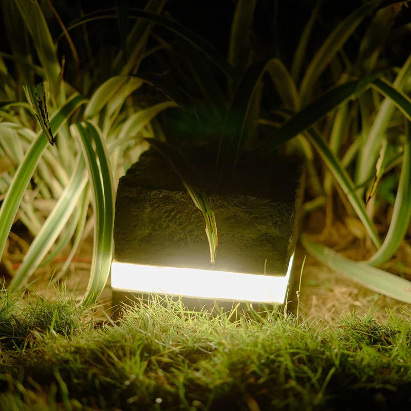 Granilux | LED-Stehleuchte in Steinoptik | Wetterfest, langlebig & wählbare Lichtfarben | Garten, Wege & Terrassen