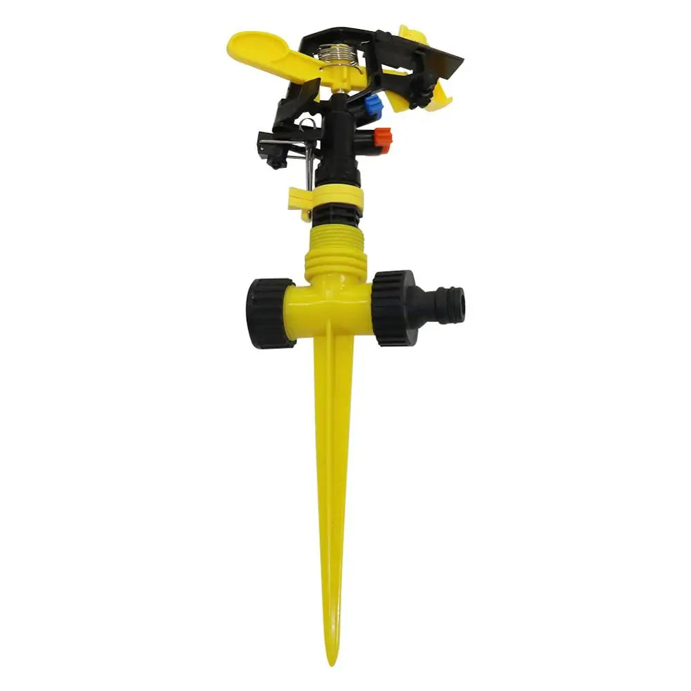 AquaRay | Schlaghebel-Sprinkler | 360° Rotation & Einstellbarer Wasserstrahl | Perfekt für Garten & Landwirtschaft