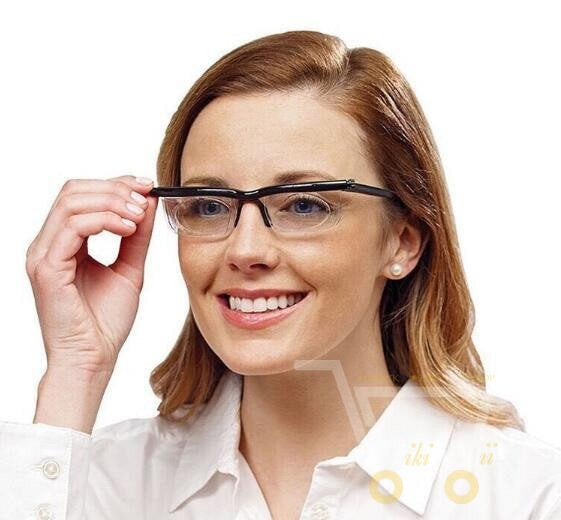 FlexView 3D | Einstellbare Lesebrille | Für Nah- & Fernsicht | Transparent-Schwarz