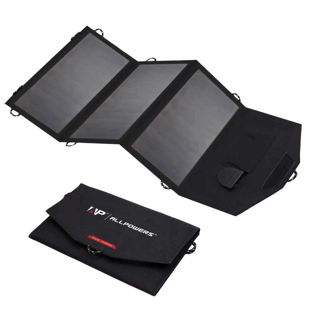 PowerSolar 21 | Kompaktes Solarladegerät | 10.000mAh Akku | Dual USB + USB-C Schnellladung | Faltbar & Wasserdicht