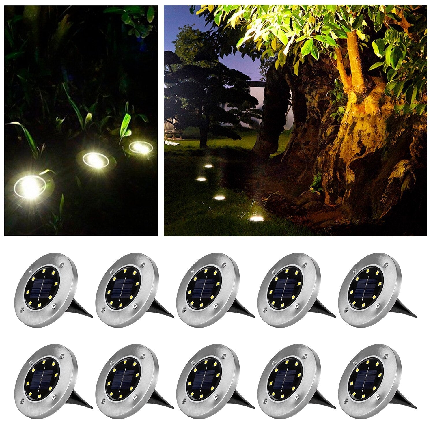 GlowLite - Kabellose LED-Solar-Gartenlichter Deluxe [Letzter Tag Rabatt]