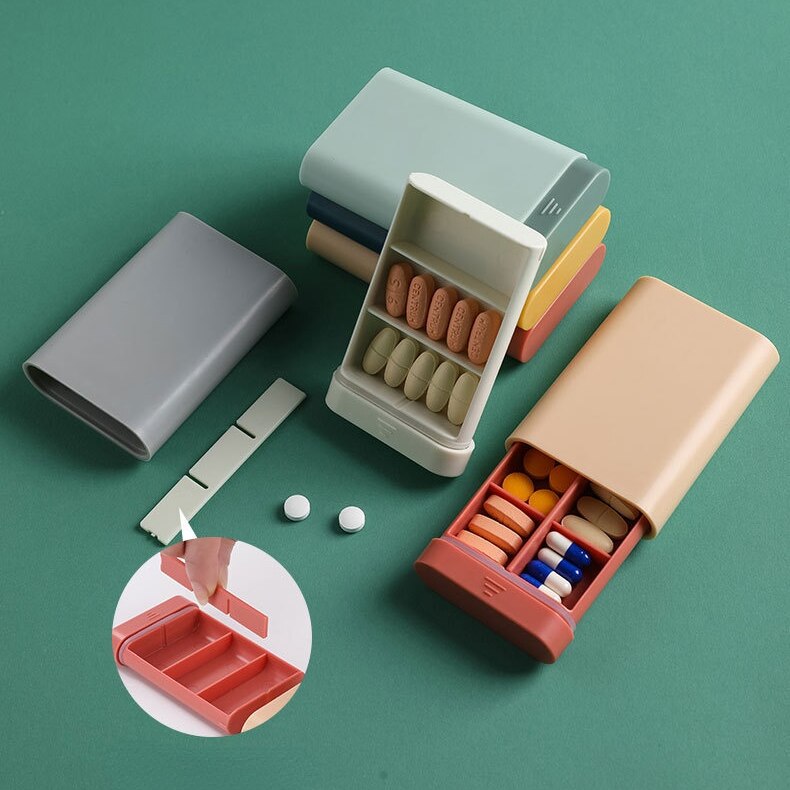 Medimix Pillbox | Kompakte Tablettenbox | Flexibel Einteilbar | Ideal für Unterwegs | Stilvolle Organisation