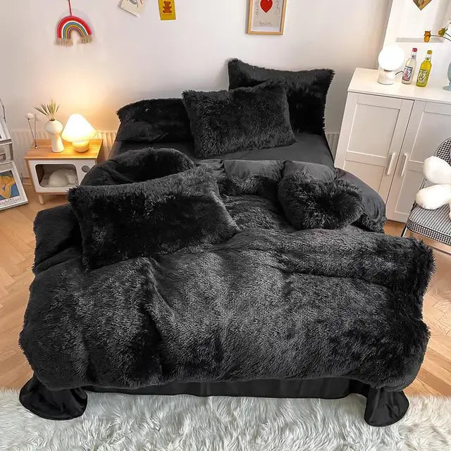 50% RABATT | SoftCloud - Bettbezug + 2Pcs Kissenbezüge Flauschige Bettwäsche Set [Letzter Tag Rabatt]
