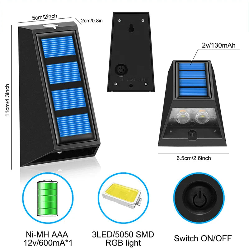 LUMERA Solar Gartenleuchten | Automatischer Farbwechsel | Umweltfreundlich und Wasserdicht | RGB LED | 8er Set