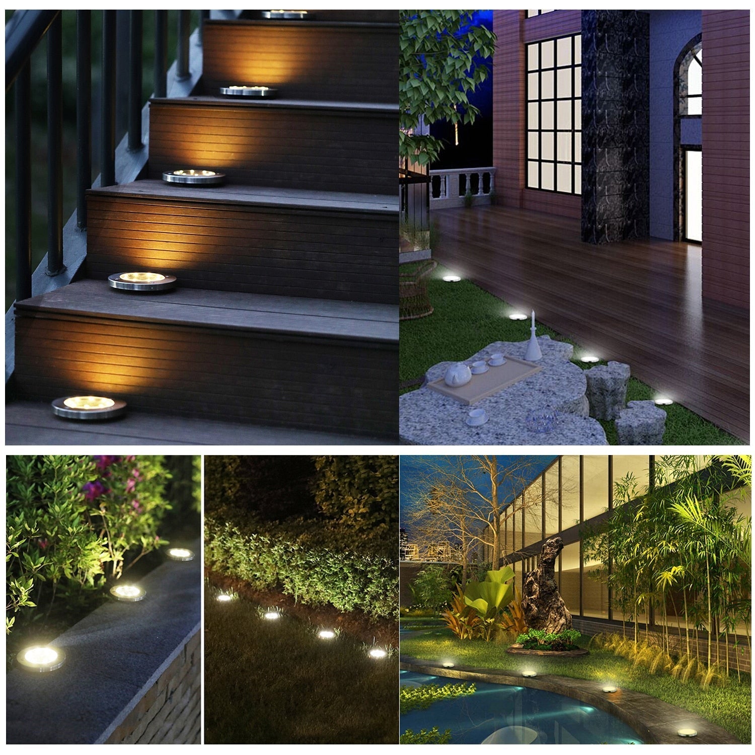 GlowLite - Kabellose LED-Solar-Gartenlichter Deluxe [Letzter Tag Rabatt]