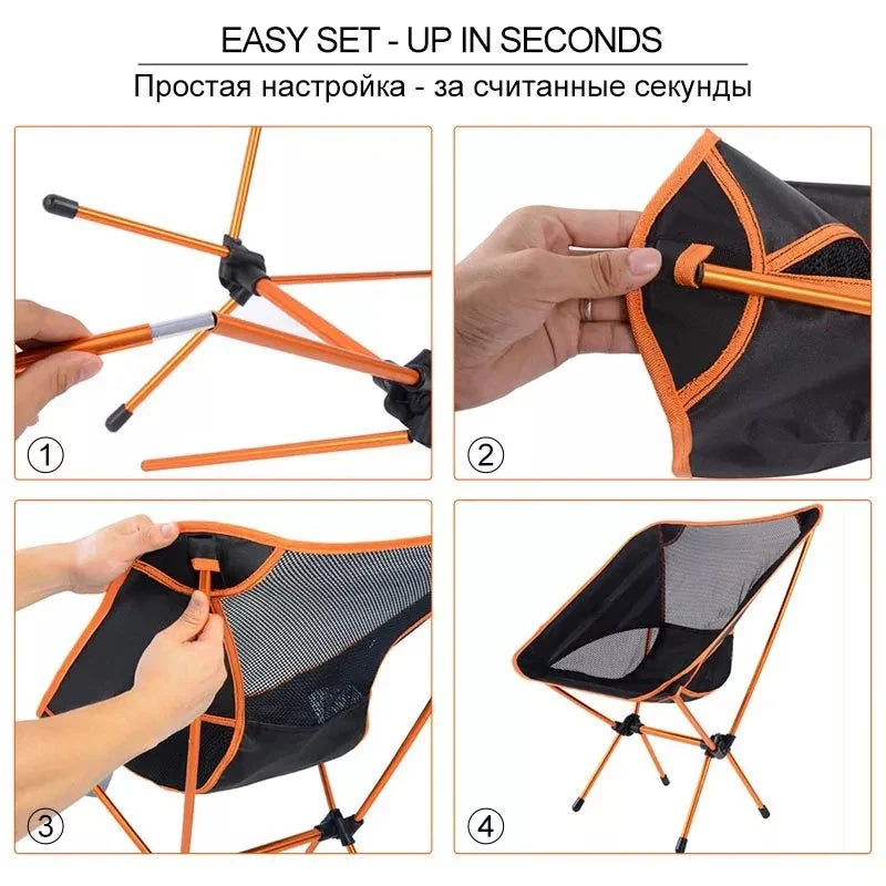 Camporo Outdoor-Set | Faltstuhl & Stranddecke | Ultraleicht & Kompakt | Für Reisen & Natur