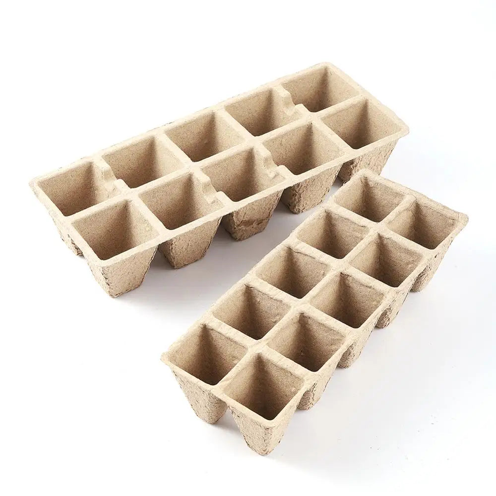 Growveda Anzuchtplatten | 10 Zellen | Biologisch Abbaubar | Für Gemüse, Kräuter & Blumen