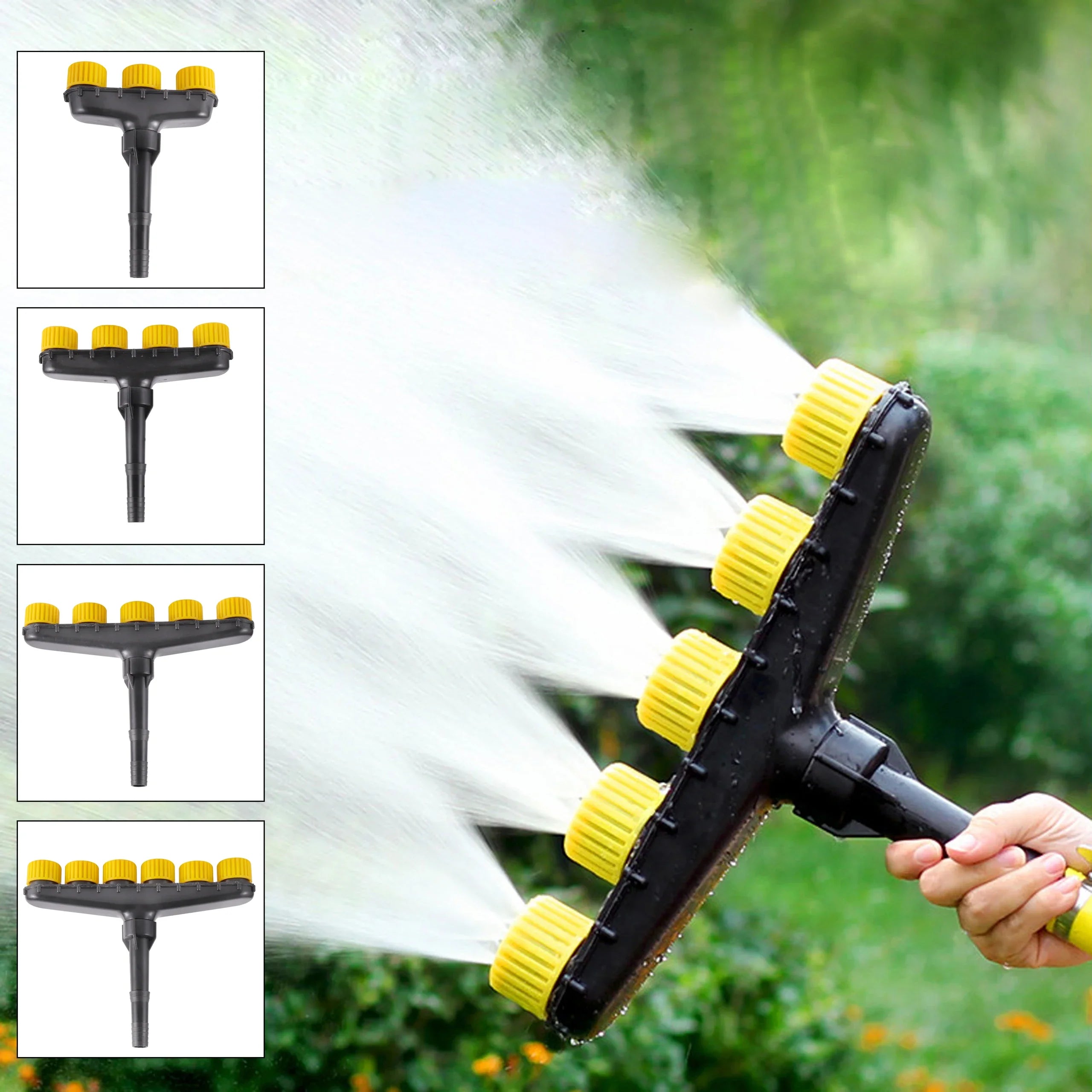 AquaJet | Vernebler-Sprinkler | 3–6 Düsen & Einstellbare Sprühwinkel | Ideal für Garten & Landwirtschaft