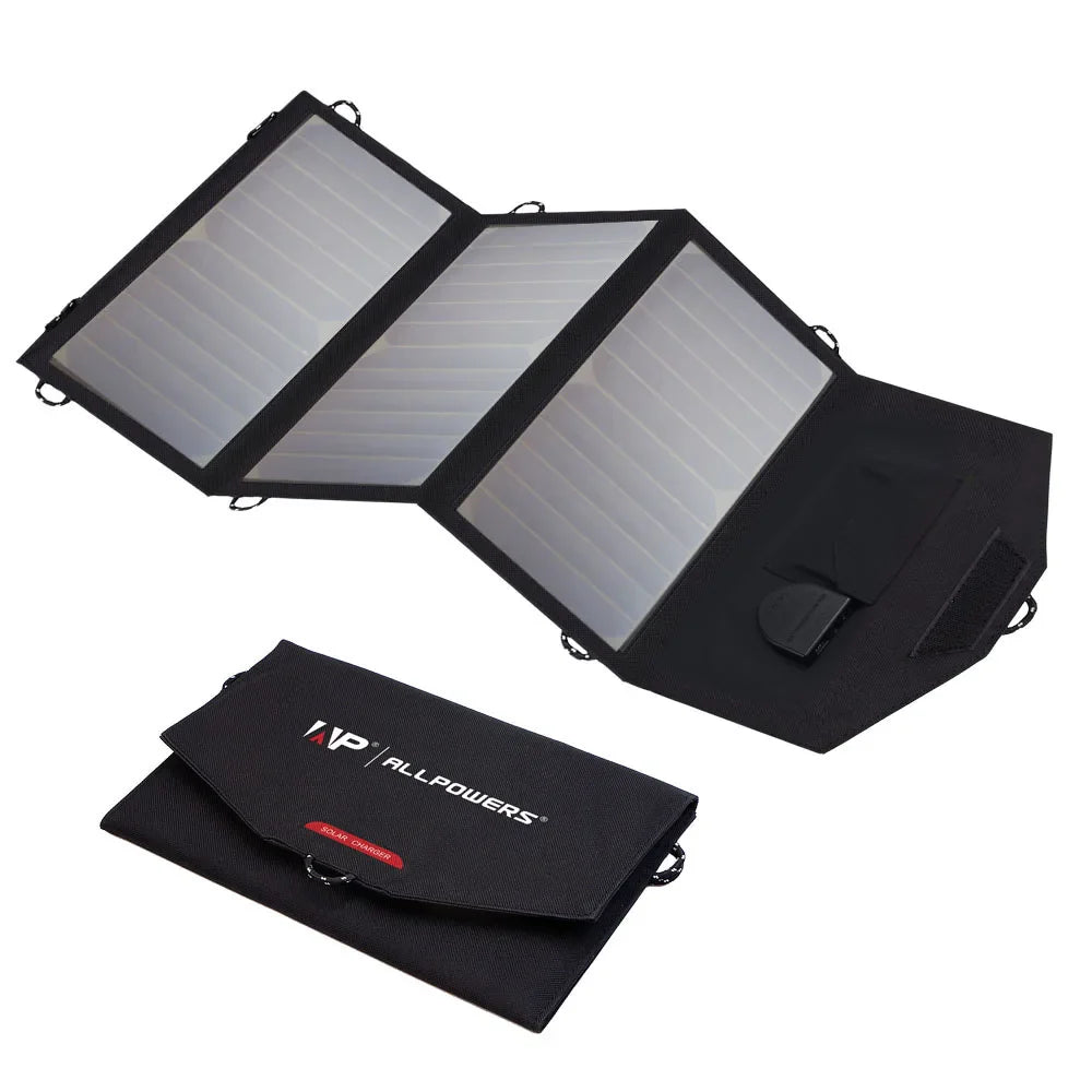 PowerSolar 21 | Kompaktes Solarladegerät | 10.000mAh Akku | Dual USB + USB-C Schnellladung | Faltbar & Wasserdicht
