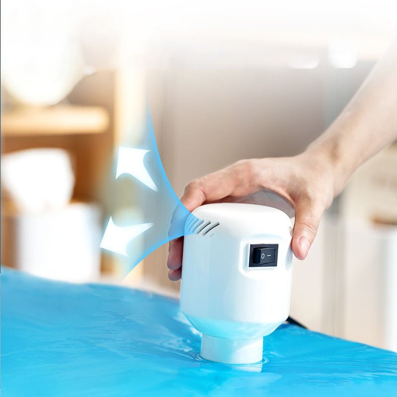 AirCompact - kompakte Aufbewahrung mit elektrischer Pumpe und Taschen
