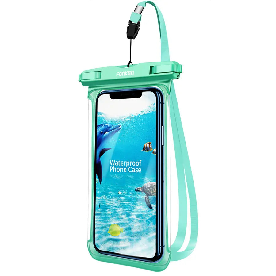 AquaSafe Handyhülle | 100 % Wasserdicht | Touchfähig & Staubdicht | Mit Trageband