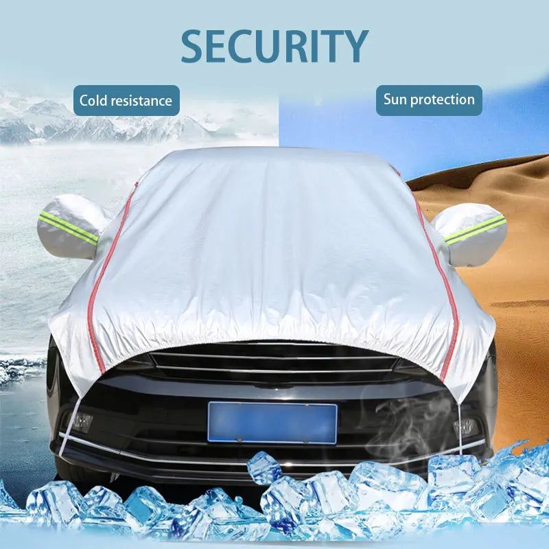 Velvora StormShield | Autoabdeckung Ganzjahres | UV- & Regenschutz | Für SUV & Limousine