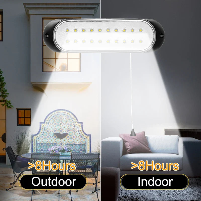 Solaria | Solarleuchte mit Zugschalter | 20 LEDs | Flexibel & Wasserdicht | Für Garten & Outdoor