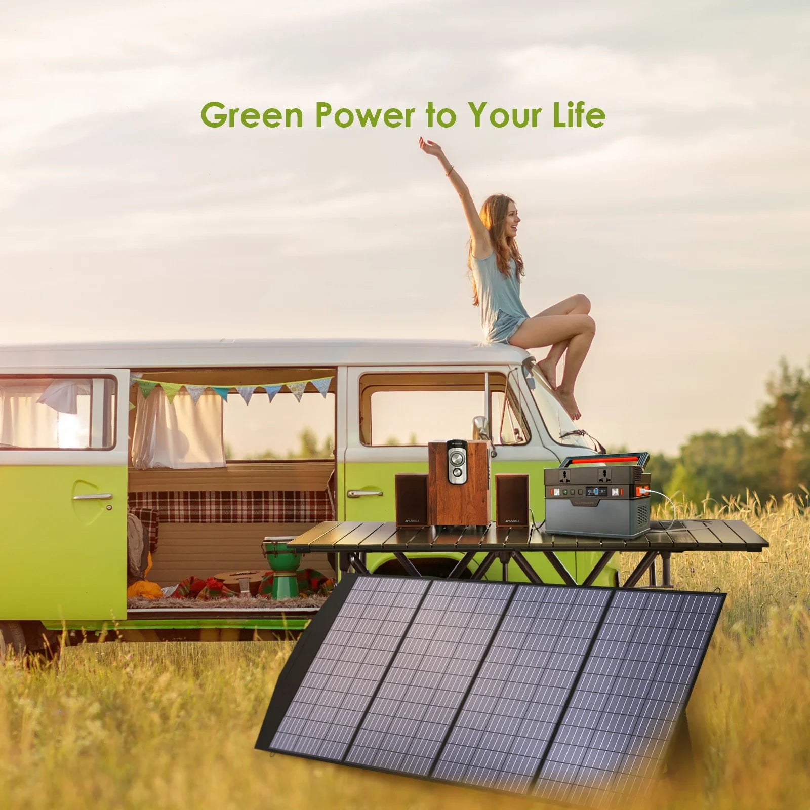 SolarPeak | Faltbares Solarpanel 100W | Tragbar & Wetterfest | Für Camping & Outdoor