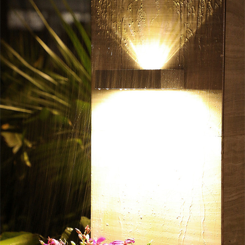 Veluna Beam Außenleuchte | Up-&-Down LED | Solarbetrieben & Wetterfest | Automatischer Sensor | Modernes Design