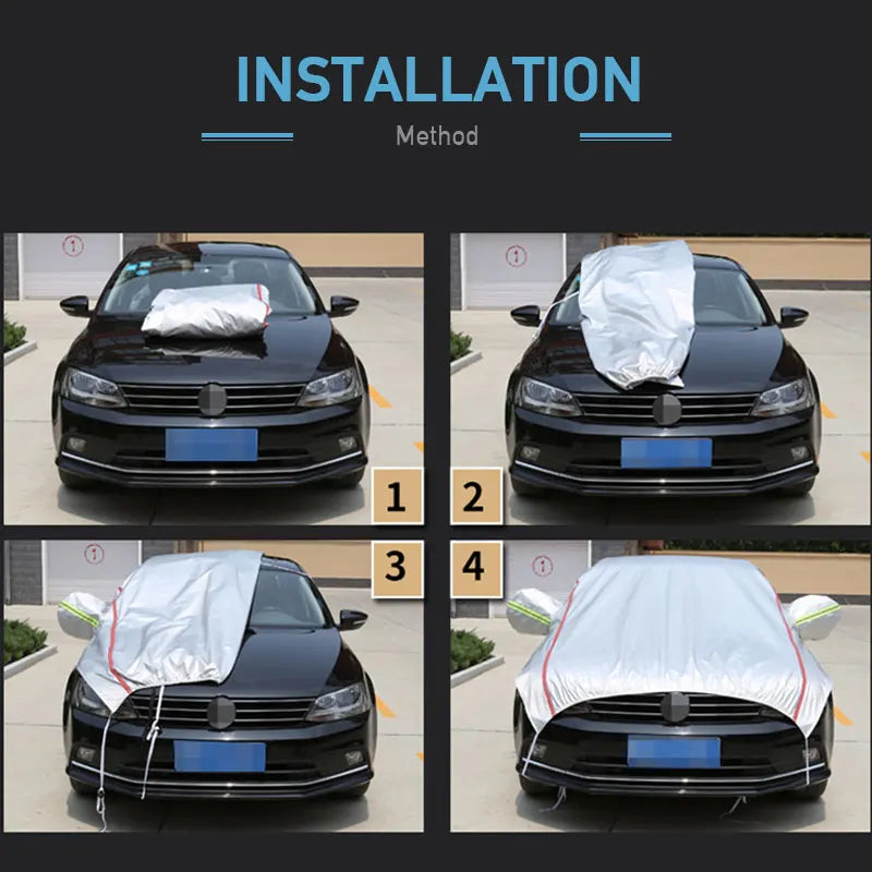 Velvora StormShield | Autoabdeckung Ganzjahres | UV- & Regenschutz | Für SUV & Limousine