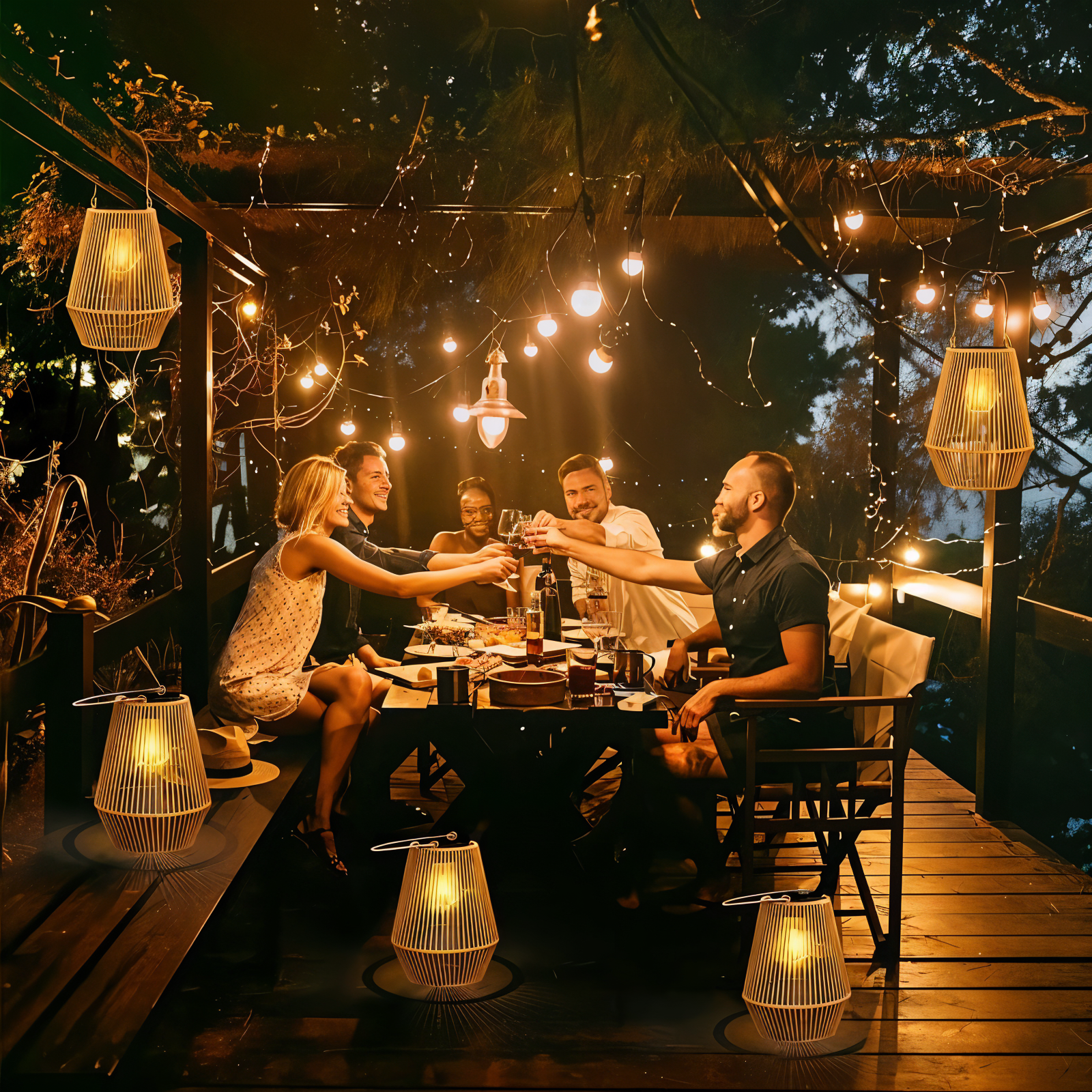 SolarGlow BambooLight | Handgefertigt | Solarbetrieben | Wetterfest