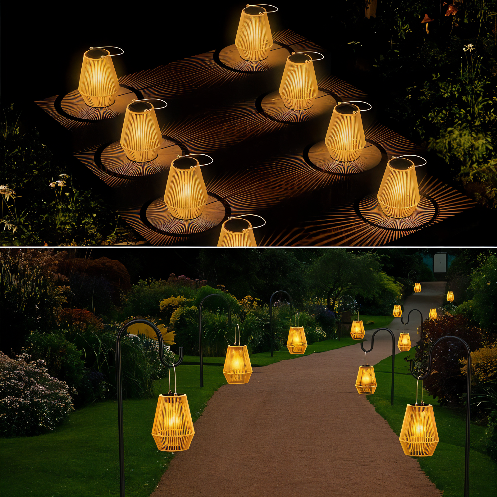 SolarGlow BambooLight | Handgefertigt | Solarbetrieben | Wetterfest