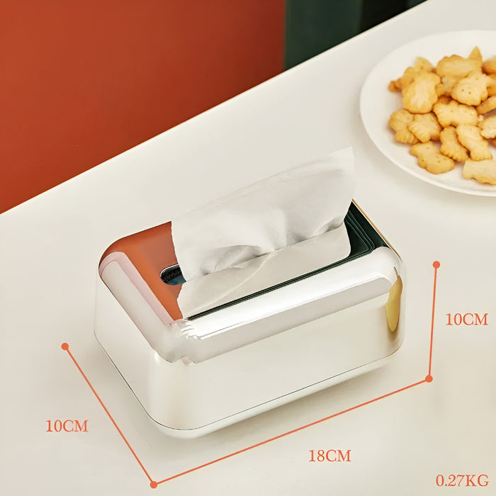 Glanzivo Taschentuchbox | Goldene Spiegeloptik | Elegant & Robust | Für Alle Boxen
