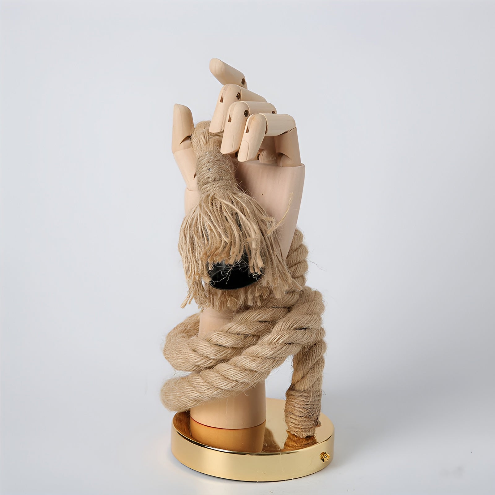 Rustova Retro-Wandlampe | Holz & Hanfseil Design | Handgefertigt & robust | Für Wohnzimmer, Flur & Schlafzimmer