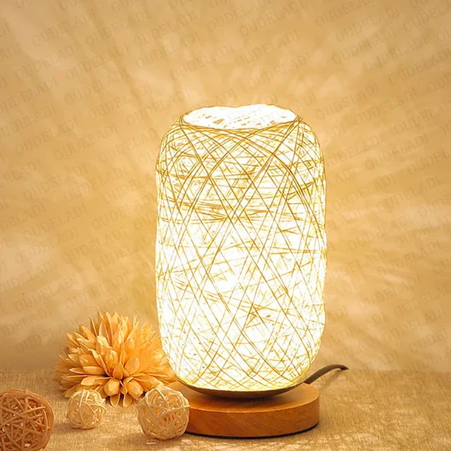 LichtWurzel Tischlampe | Natürliches Holzdesign | Warmweißes LED-Licht | 24 cm Höhe