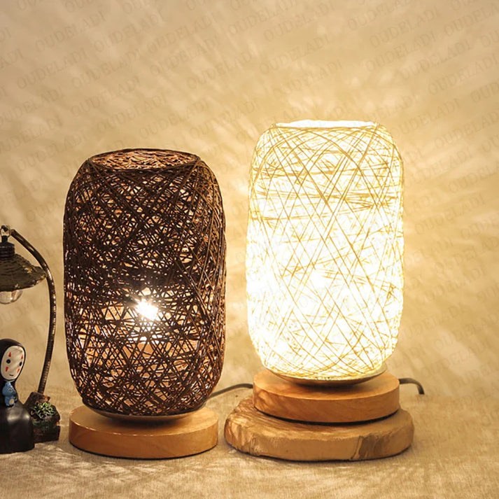 LichtWurzel Tischlampe | Natürliches Holzdesign | Warmweißes LED-Licht | 24 cm Höhe