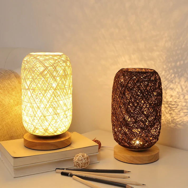 LichtWurzel Tischlampe | Natürliches Holzdesign | Warmweißes LED-Licht | 24 cm Höhe